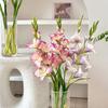 Multicolor Gladiolus Artifiical Flower Silk Petal Green Leaves Faux Flower Photo Props DIY Artifiical Gladiolus Flower