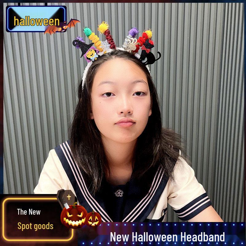 Creative Black Devil Headband: Fun Halloween Hair Accessory for Women