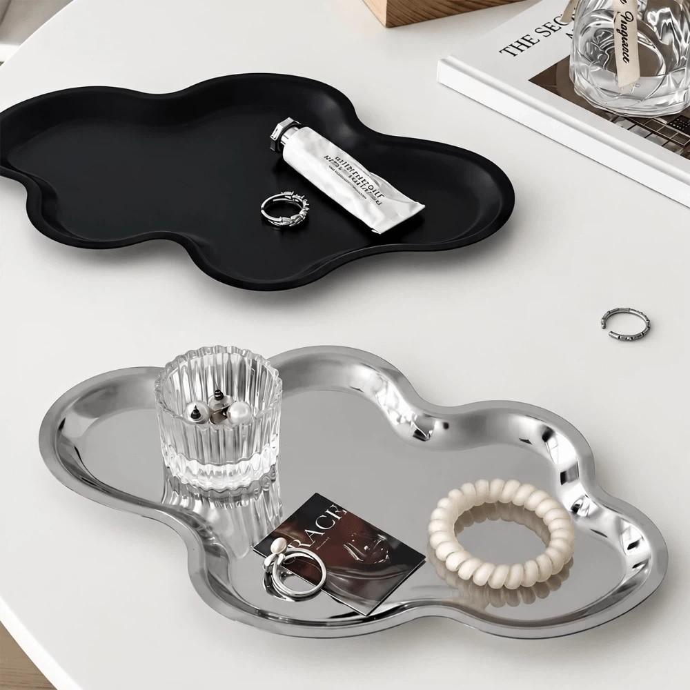 Cloud Shaped Storage Tray Stainless Steel Jewelry Storage Organizer  Home Kitchen Decor