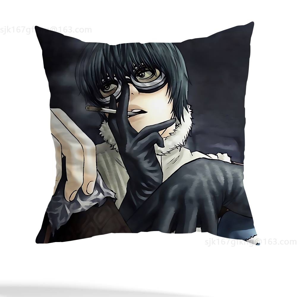 Anime D-Death Note Kissenbezug Sofa Wohnzimmer Schlafzimmer Kopfteil Rückenlehne Kissen Quadratisches Kissen Nickerchenzeit