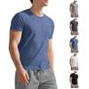 TEMU Fitness Casual Autumn and Summer Men's Youth Undershirt Breathable Slim Fit Crew Neck Bottom Sports Running Short Sleeves