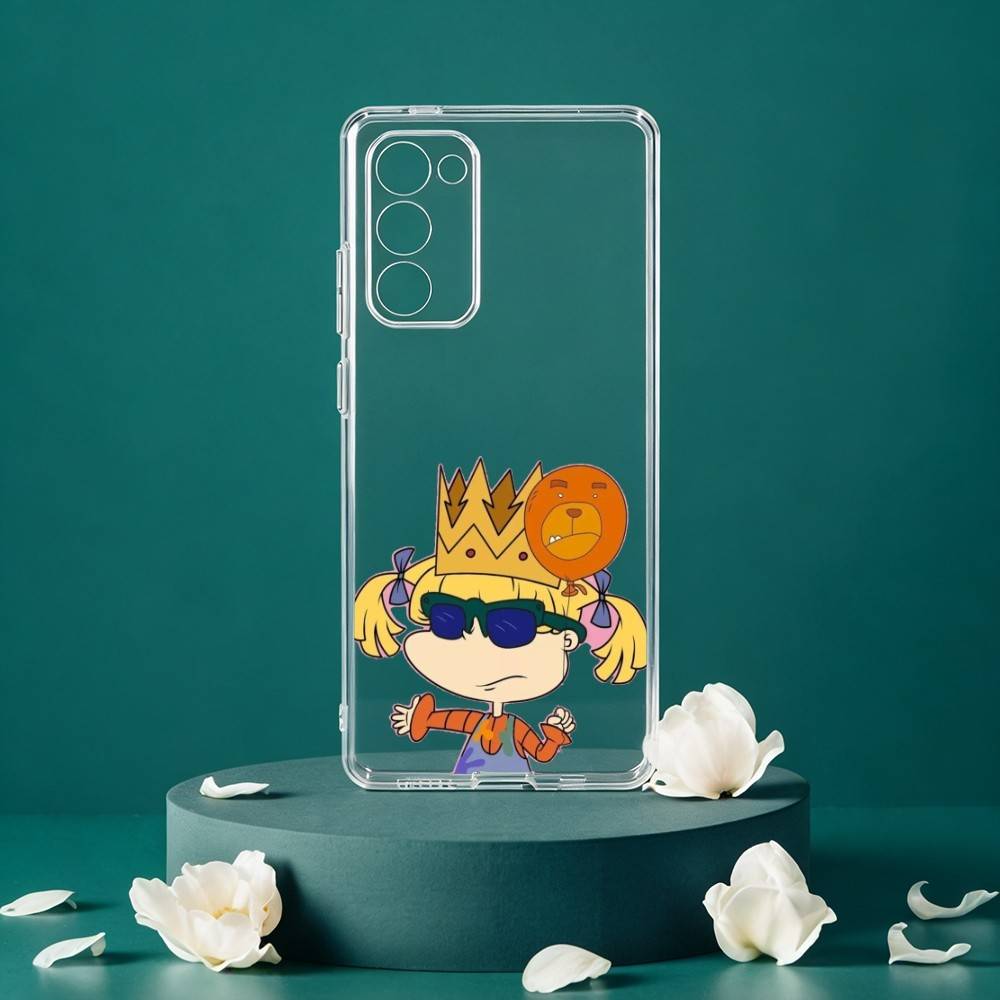 Funny Cartoon R-Rugrats Phone Case For Samsung Galaxy S24 S25 S23 S22 S21 Plus S24 S25 Transparent Cover Case
