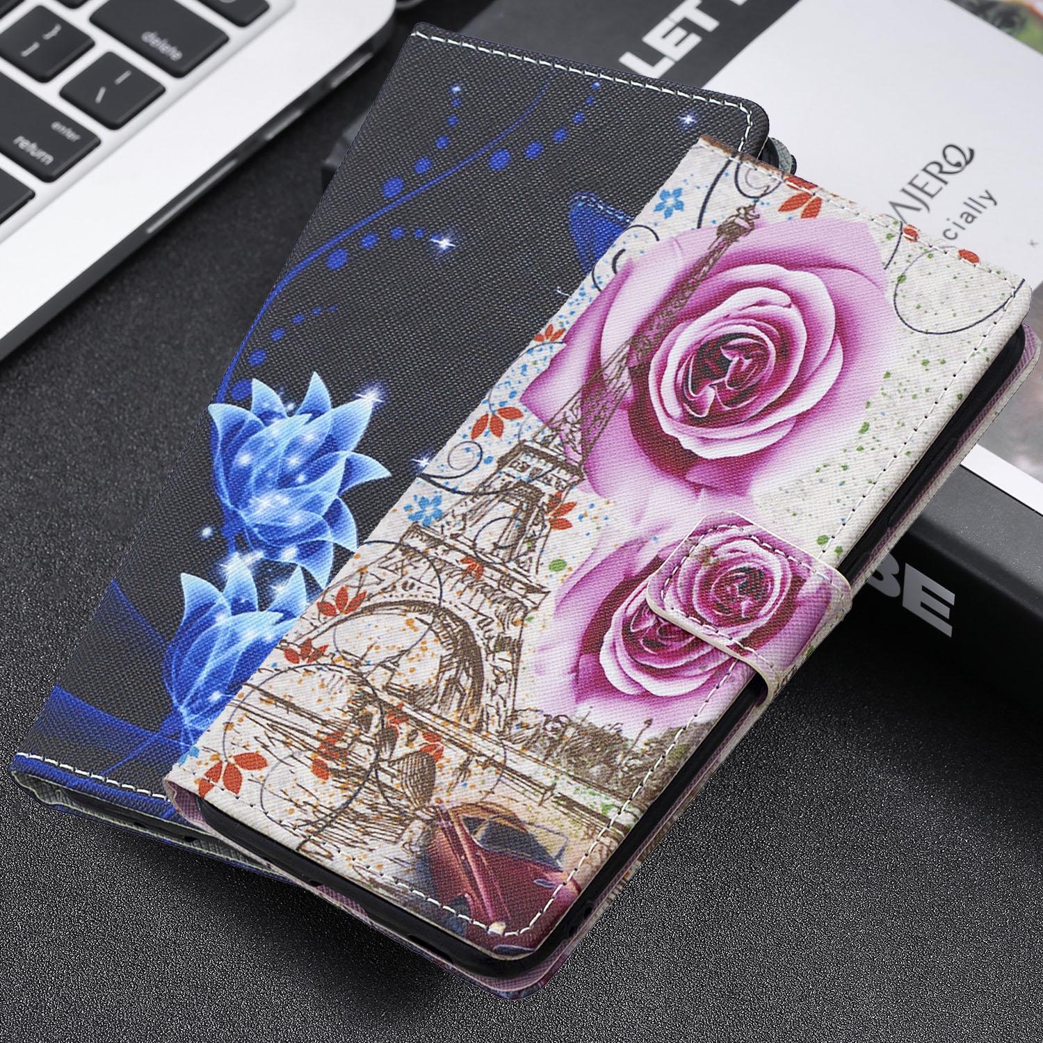 

Розовый цветок кожаный кошелек мешок случае Xiaomi Mi Примечание 10 A3 Lite 9T Redmi Go K30 K20 9A 8A 7a 6a Примечание 9 9s 8T 8 7 7 6 Pro Обложка Мультфильм Cat Protector