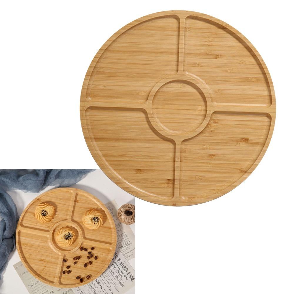 Burr‑free Tea Tray Bamboos Tea Platter Bamboos Grain Serving Plate Afternoon Tea