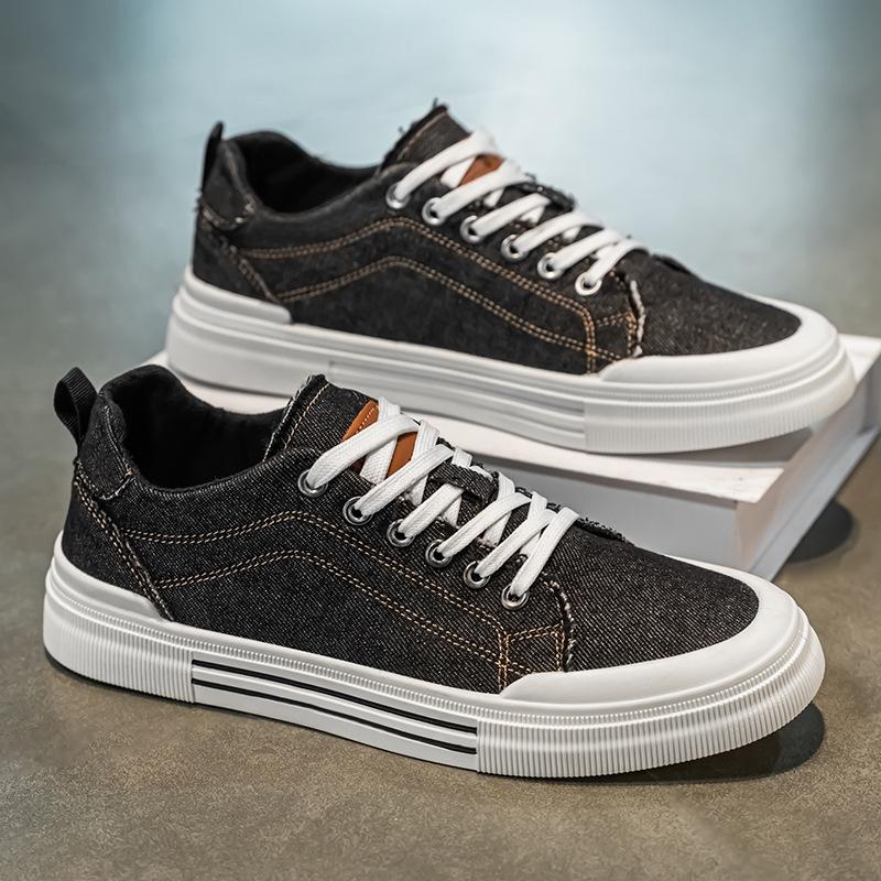 New Spring Student Breathable Thin Denim Cloth Shoes Casual Sports Large Size Board Shoes