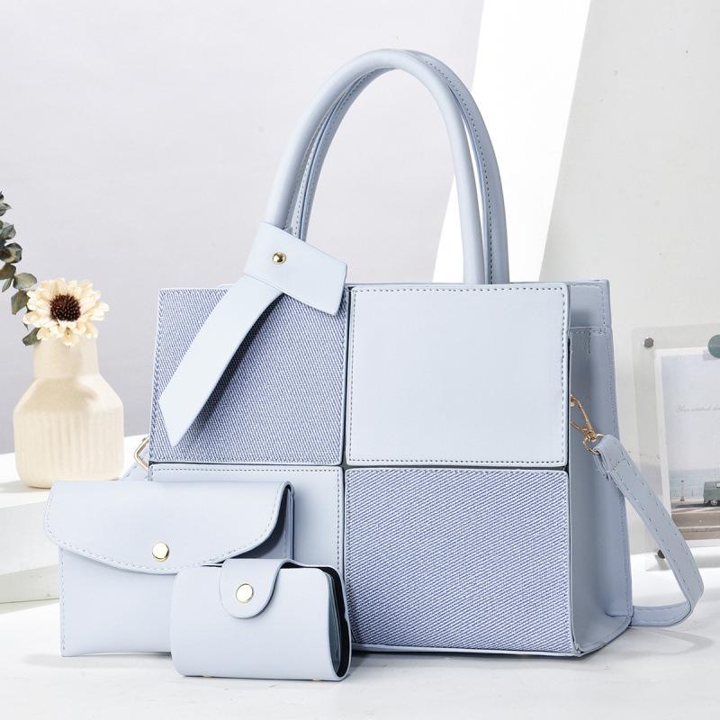 Stylish, Color-Block Mother & Child Handbag: Versatile, Spacious Shoulder Bag