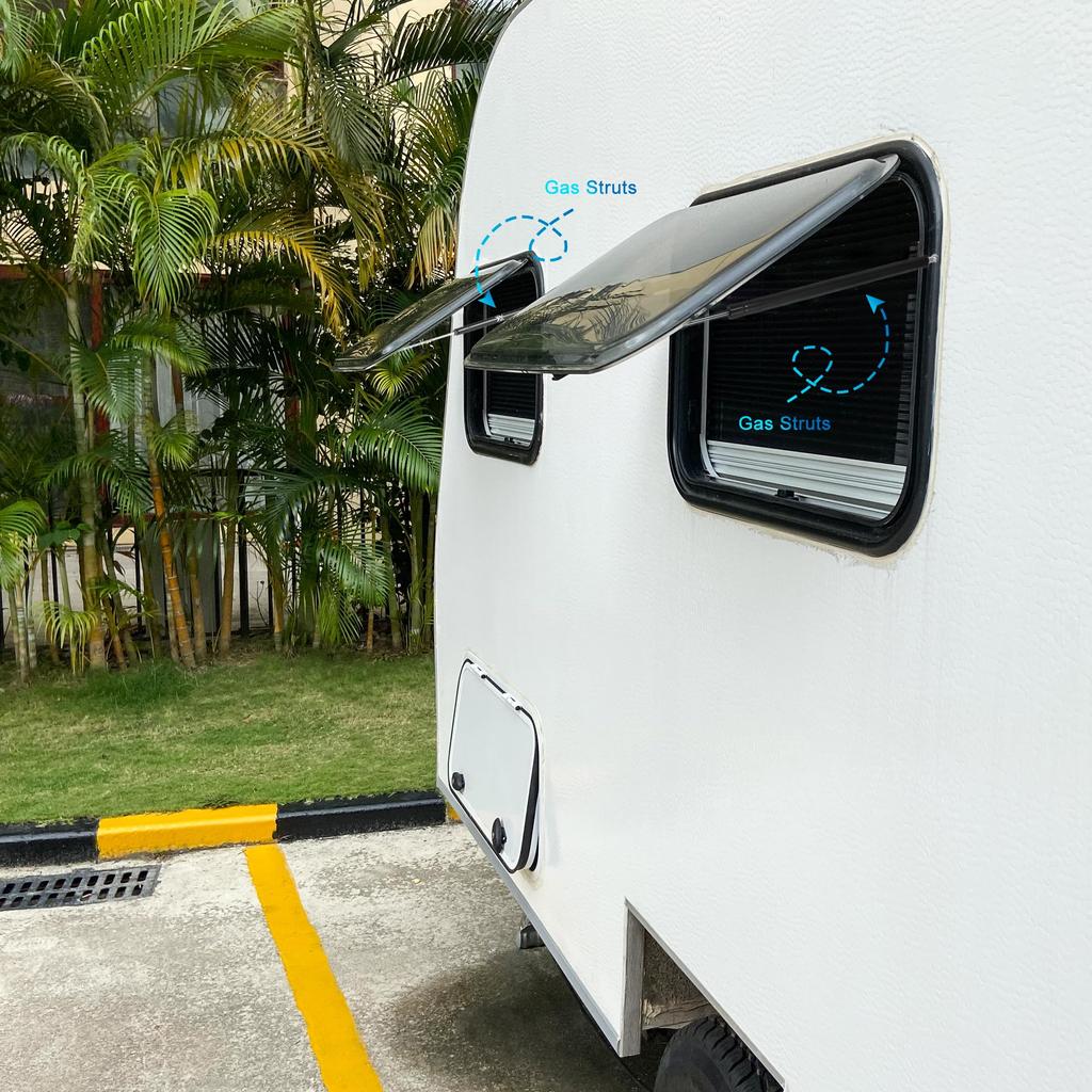 X AUTOHAUX Gas Damper, Gas Spring, Damper, Joint Gas Strut for Cars, Trailers, and Trucks, 630mm, 300N/31kg Load Capacity, 2 Pieces, Universal Fit