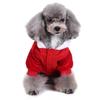 Dog Clothes Christmas Costume for Puppy Dog 2Pcs Red