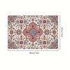 1 Buc Covor de Podea cu Model Boem Roz, Covor Modern de Bucătărie din Poliester, Antiderapant, Colorat, Covor de Interior, Pentru Decor Acasă Baie Dormitor Living