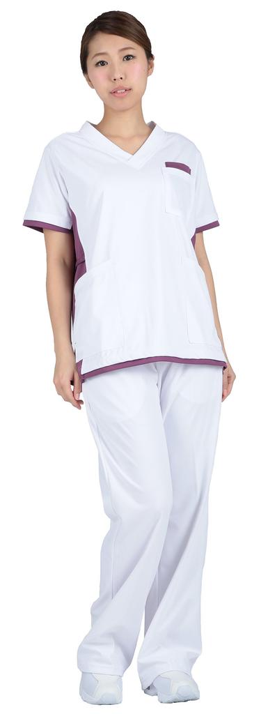 Lalaskill Layered Unisex White Odor Stain Size Pink F-9300 Scrub, (Medical Coat, Antibacterial, Resistant, Resistant, Sweat-Wicking, Quick-Drying),