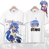 Populära Anime Lucky Star Cosplay T-shirts 2025 3D Izumi Konata Tryck Barn Tecknad T-shirts Sommar Herr Dam Harajuku Kortärmad Topp
