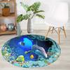 Luxuriöses Ozeantiere-Muster Runde Form Fußmatten Küche Flur Läufer Teppich Schlafzimmer Wohnzimmer Weicher Teppich Rutschfester Bereichsteppich