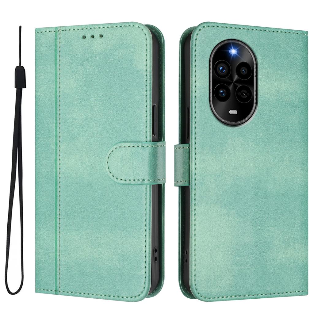 Luxuriöse Schlichte Linie Lederhülle Für Huawei Nova 13 Pro/Nova 11/Nova 12S/Nova 12i/Nova 13i Kartenfächer Magnetische Anziehung Ständer Stoßfestes Flip-Cover