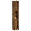 Vidaxl Bathroom Cabinet, Smoked Oak, 30X30X183.5 Cm