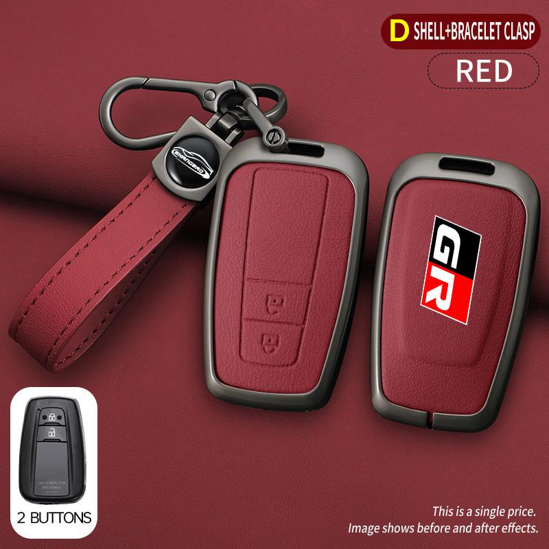 

Car Key Case Cover For Toyota GR Prius Camry Corolla CHR C-HR RAV4 Land Cruiser Prado Zinc Alloy Shell Keychain Covers Accessory
