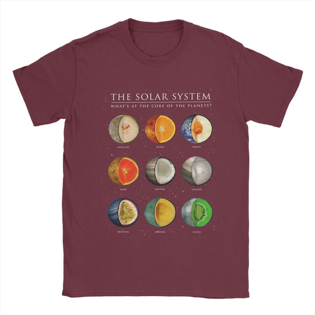 The Solar System T Shirt Summer  Leisure TShirts Man Cotton Crew Neck Oversized Tees ShortSleeved Y2K Funny Tops