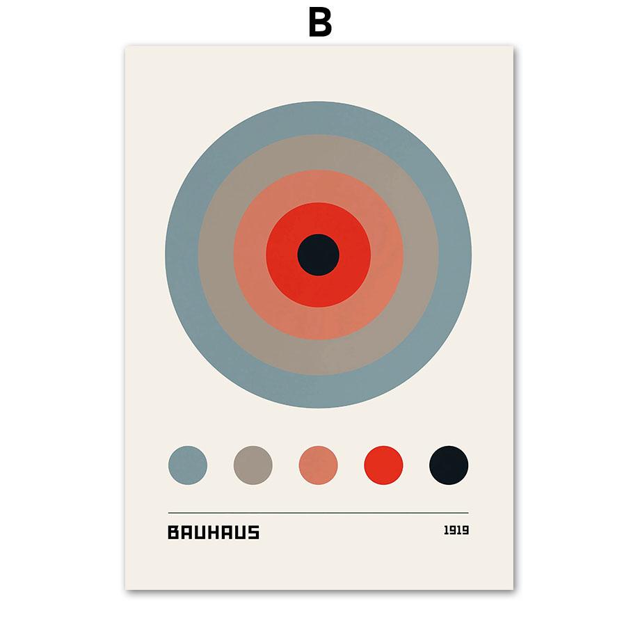 Bauhaus Geometry Color Block Line Wall Art Canva Painting Nordic Posters And Prints Wall Pictures For Living Room Interior Decor