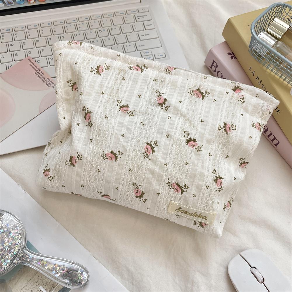 Floral Makeup Bags Women Cosmetic Bag Artistic Print Clutch Bag Travel Organizer Wash Bag Portable Makeup Pouch Key Phone Pouch