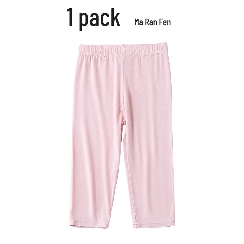 Girls' Slim Fit Modal Pants - Breathable, Casual, Versatile, Summer Wear for Small & Medium Girls