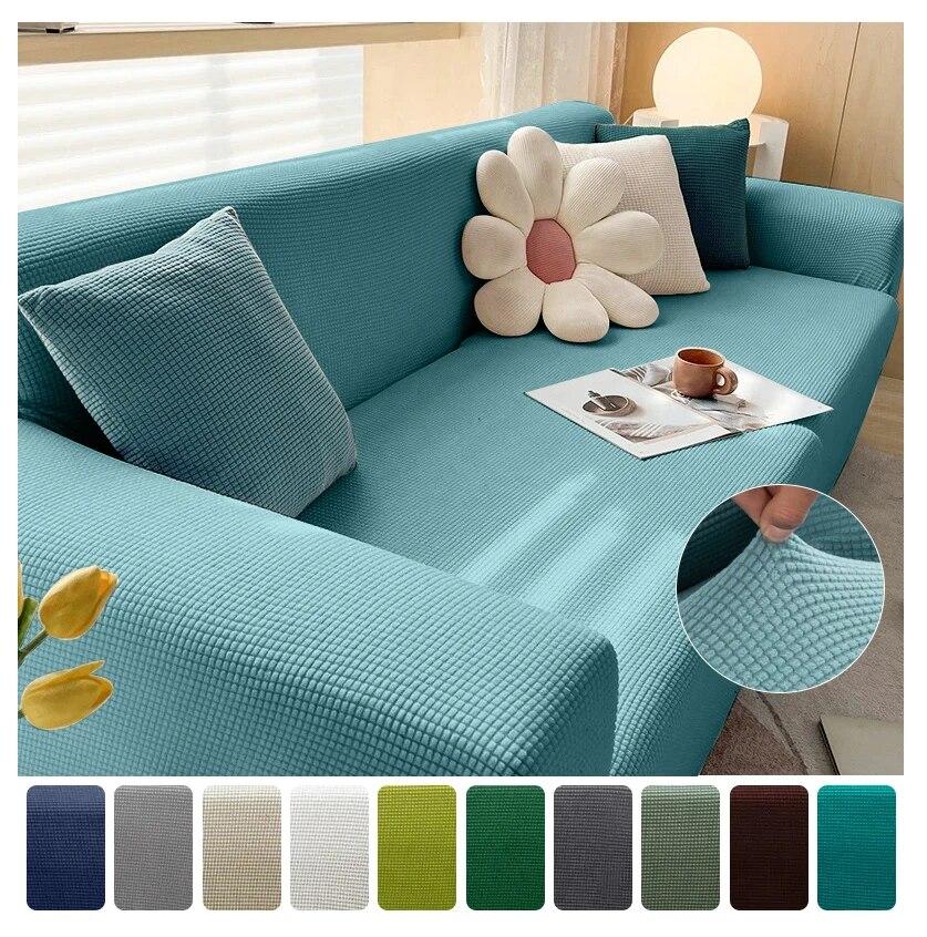 1/2/3/4 Seater Elastic Sofa Covers Stretch L-Shaped Corner Sofa Cover Anti-dirty Plaid Armchair Sofa Covers For Living Room Home