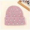 Head Wear Pearl Embellished Knit Beanie Double-Layer Warm Stylish Outdoor Streetwear Beanie Y2K Unisex Cap Hat for Men Women