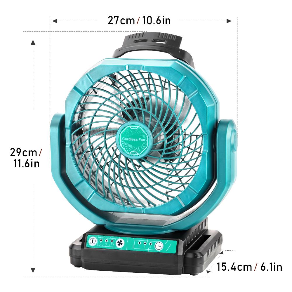 Outdoor Camping Shaking Fan Cordless Oscillating Fan for Makita 18V Battery,Jobsite Industrial Camping Fan(Battery Not Included)