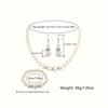 Women 3Pcs Artificial Pearl Jewelry Set Classic Elegant Necklace Bracelet Earrings All-match Daily Party Jewelry Gift