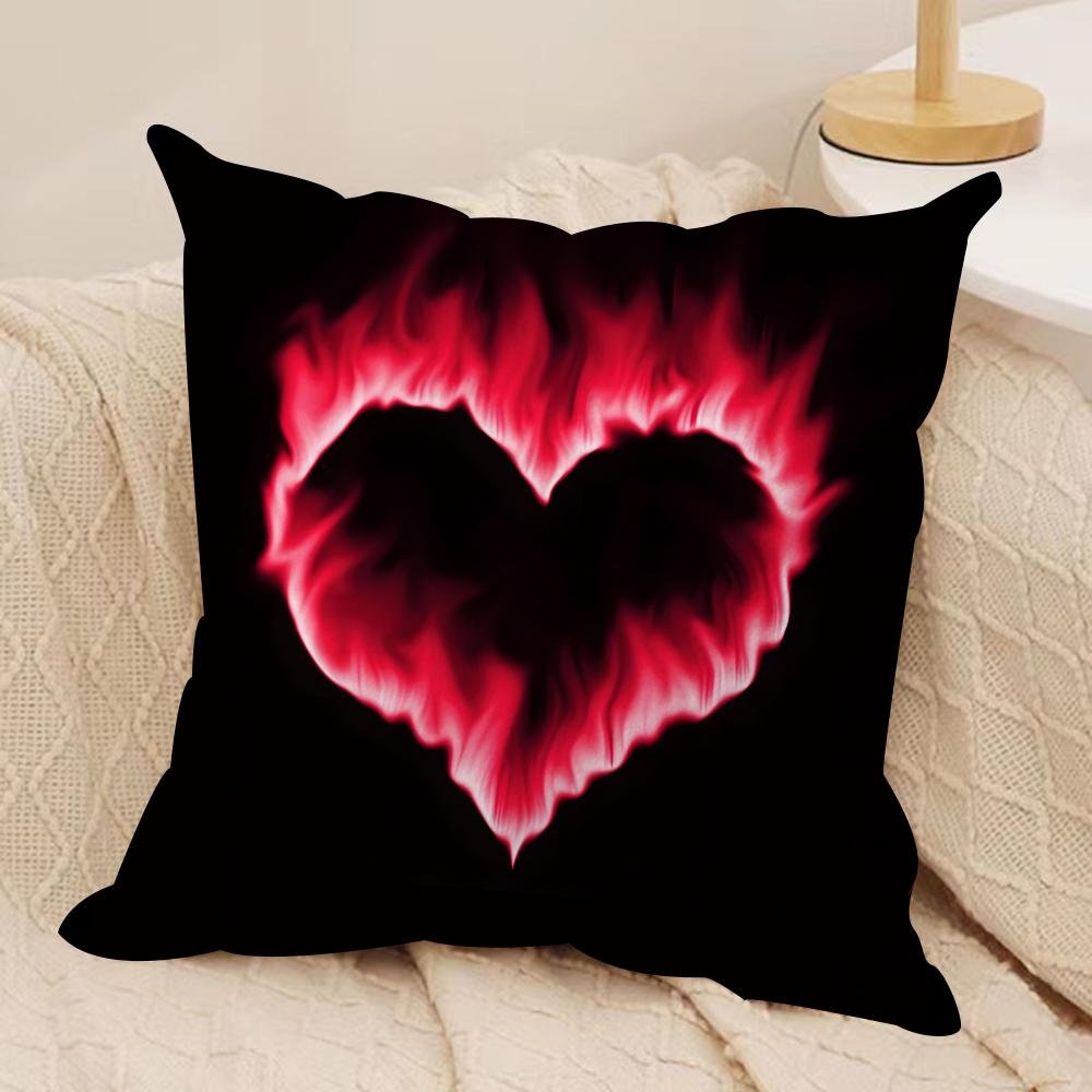 

Valentines Day Cushion Cover Soft Plush Fabric DoubleSided Printed Sofa Cushion Cover for All Seasons Home Decor Gift 30x30cm