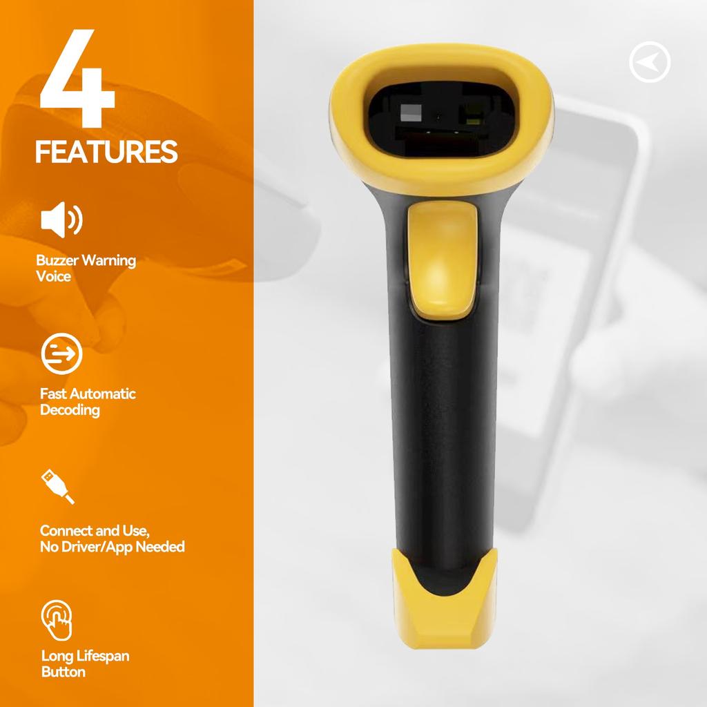 Handheld tragbarer 2D 1D Barcode-Scanner Kabelgebunden/2,4G Drahtlos/Bluetooth Barcode-Lesegerät für Supermarkt Logistik Produkt