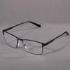 Edelstahl Herren Business Lesebrille Metall Vollrand Blaulichtfilter Presbyopie Brille+75+125+175+225+275+350