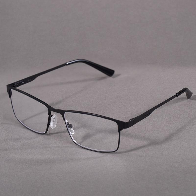 Edelstahl Herren Business Lesebrille Metall Vollrand Blaulichtfilter Presbyopie Brille+75+125+175+225+275+350