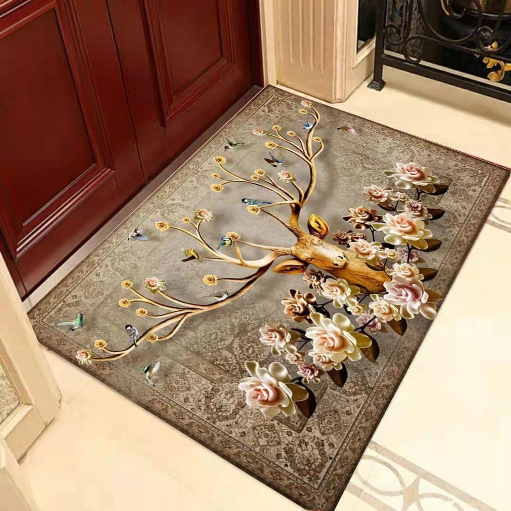Floor Mat Entry Door Mat, Living Room Door Mat, Kitchen Bathroom, Bedroom Door Mat, Non-slip Absorbent Carpet Mat