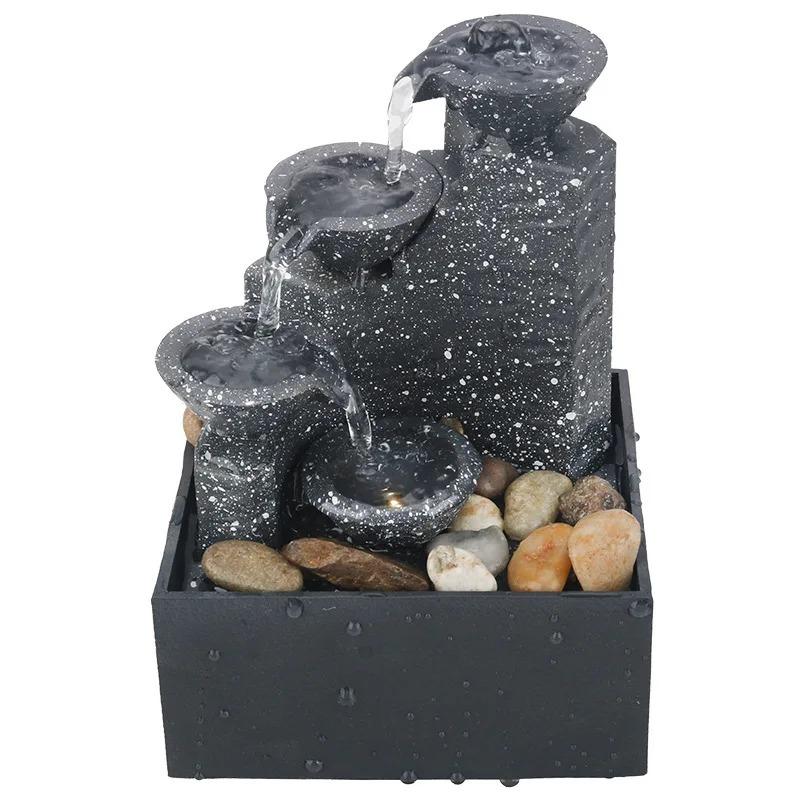 Desktop Waterfall Decoration Creative Flowing Water Ornaments Small Living Room Office Ornaments Desktop Fountain Ornaments