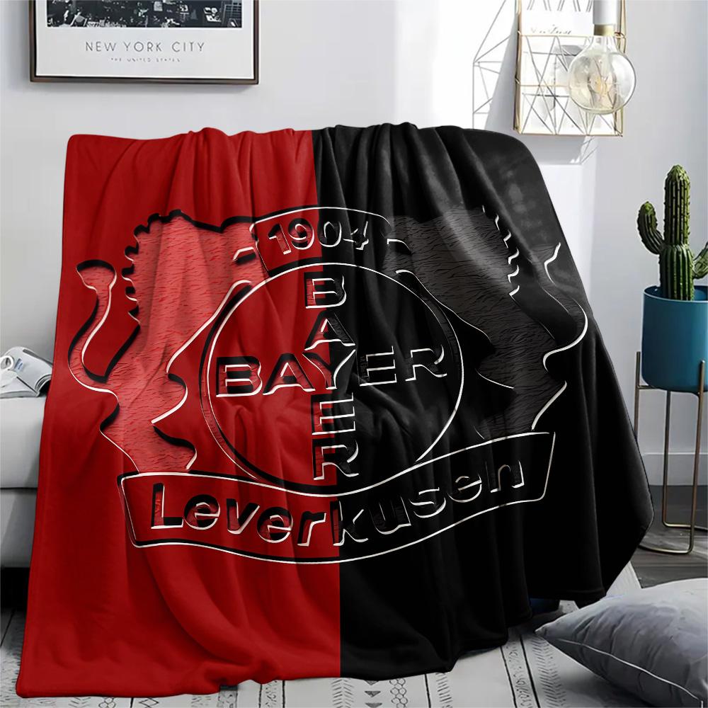 Bayer 04 Leverkusen Print Flannel Blanket, High Quality Comfortable for All Seasons, Home Decor, Warmth and Comfort, Perfect for Christmas Gifts