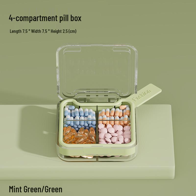 Portable Logo-Printed Weekly Pill Dispenser - Compact Travel Medication Organizer Customizable Logo