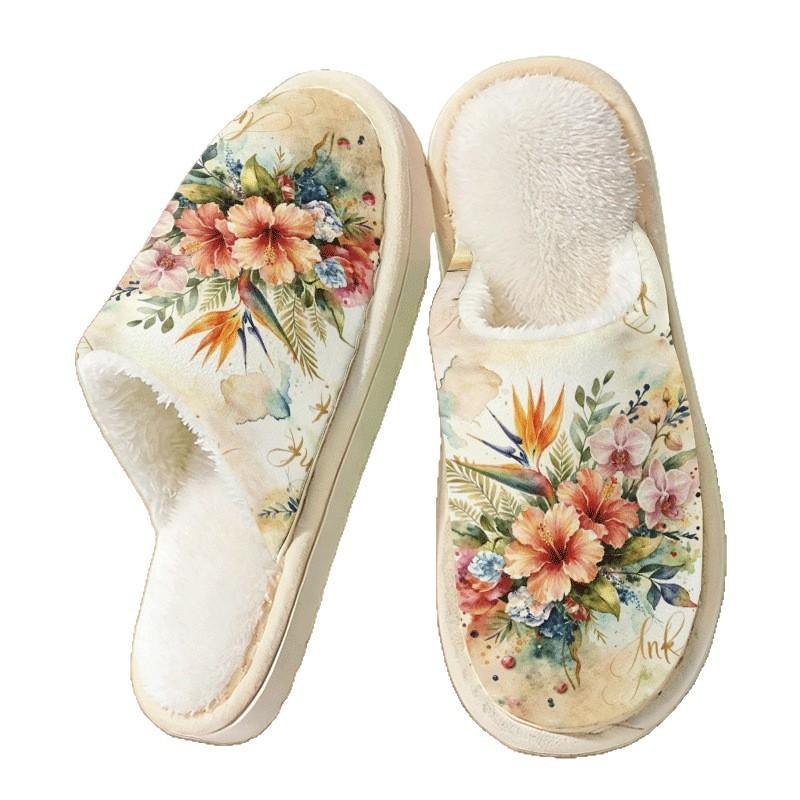 Anti-slip Shoes, Casual Cotton Shoes, Men's and Women's Cartoon Home Slippers