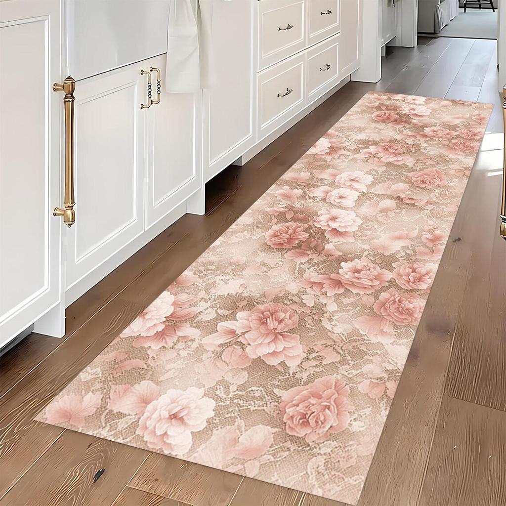 Rose Flowers Runner Rug Valentine's Day Romantic Flower Decoration Carpet Corridor Porch Decoration Carpet Home Decoration Rug