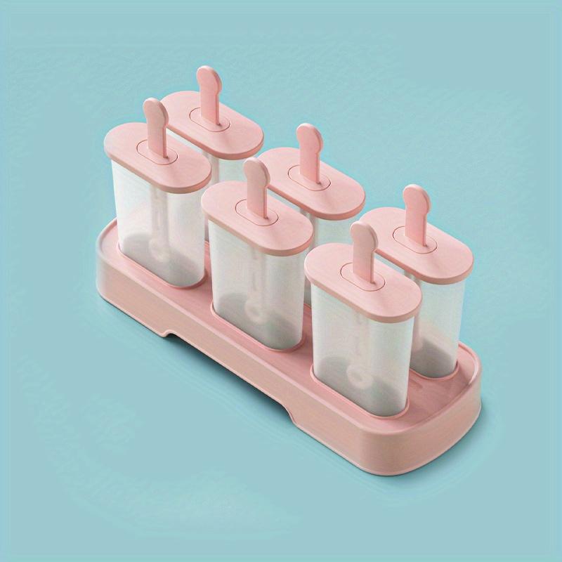 

1 шт. Форма для мороженого сделай сам - Домашние эскимо, сорбет и замороженные кубики льда - Упаковка на 6 отверстий Кухонные аксессуары розовый