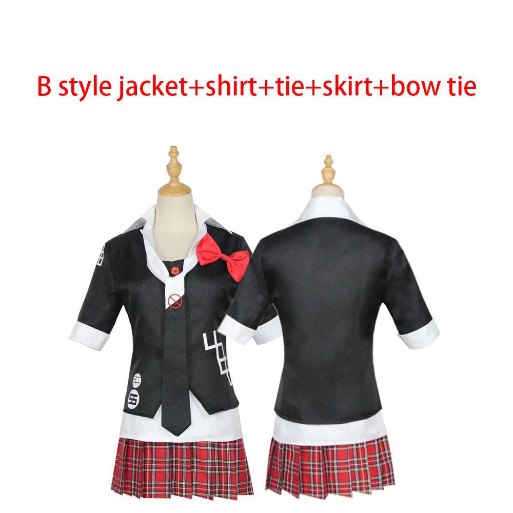 Anime-Spiel Danganronpa, Cosplay-Kostüm, Enoshima Junko Uniform, Kaffee-Arbeitskleidung, Kurzer Rock, Monokuma Kopfschmuck