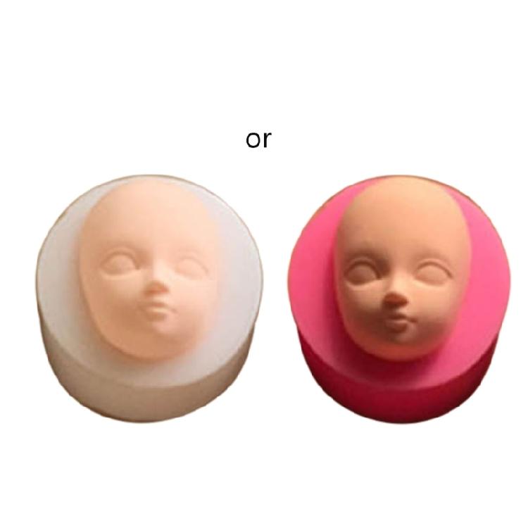 Dolls Head Face Mould, Silicone Baby Head Molds, Baby Shower Fondant Cake Mould