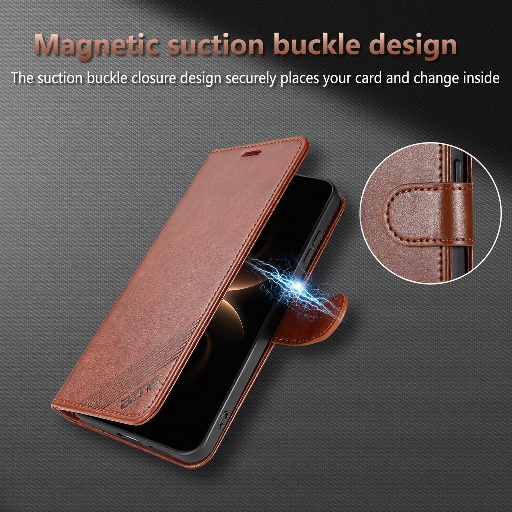 EUCAGR Business Wallet Magnetic Soft TPU PU Leather Phone Case For VIVO X300S/X300 Ultra/X300 Pro Holder Shockproof Cover