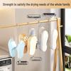 Multifunctional Stainless Steel Outdoor Shoe Drying Rack with Hanging Hooks