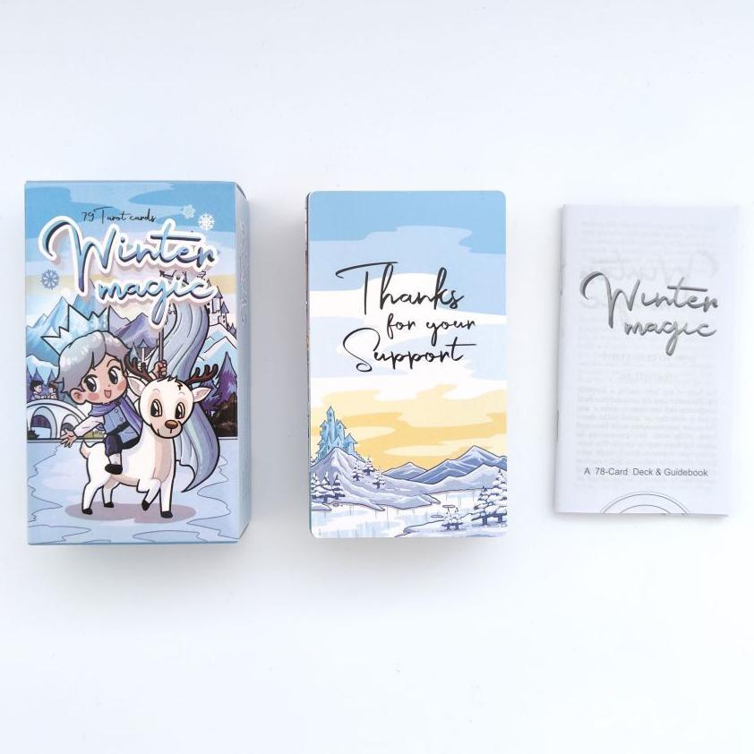 

Зимние карты Таро Mangic 12X7 см, настольная игра для вечеринок, настольная игра с бумажным путеводителем