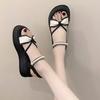 Fashion Summer Round Toe Tip Pearl Woman Shoes 2025 Comfortable Daily Luxury Sandal Wholesale High Quality Korea Vip Sandals for Women