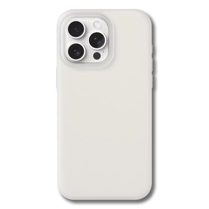 Liquid Silicone Phone Case IPhone 16 Pro Max 15 13 Shockproof Soft TPU Cover With Precise Cutout Minimalist Style