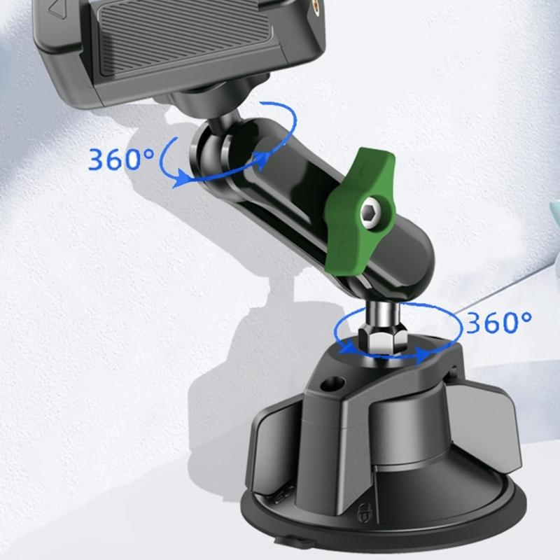 Universal Car Phone Mount with Height Adjustment Dashboards Suction Base 360 Rotate Stand for 4.7 To 7.2in Mobile Devices