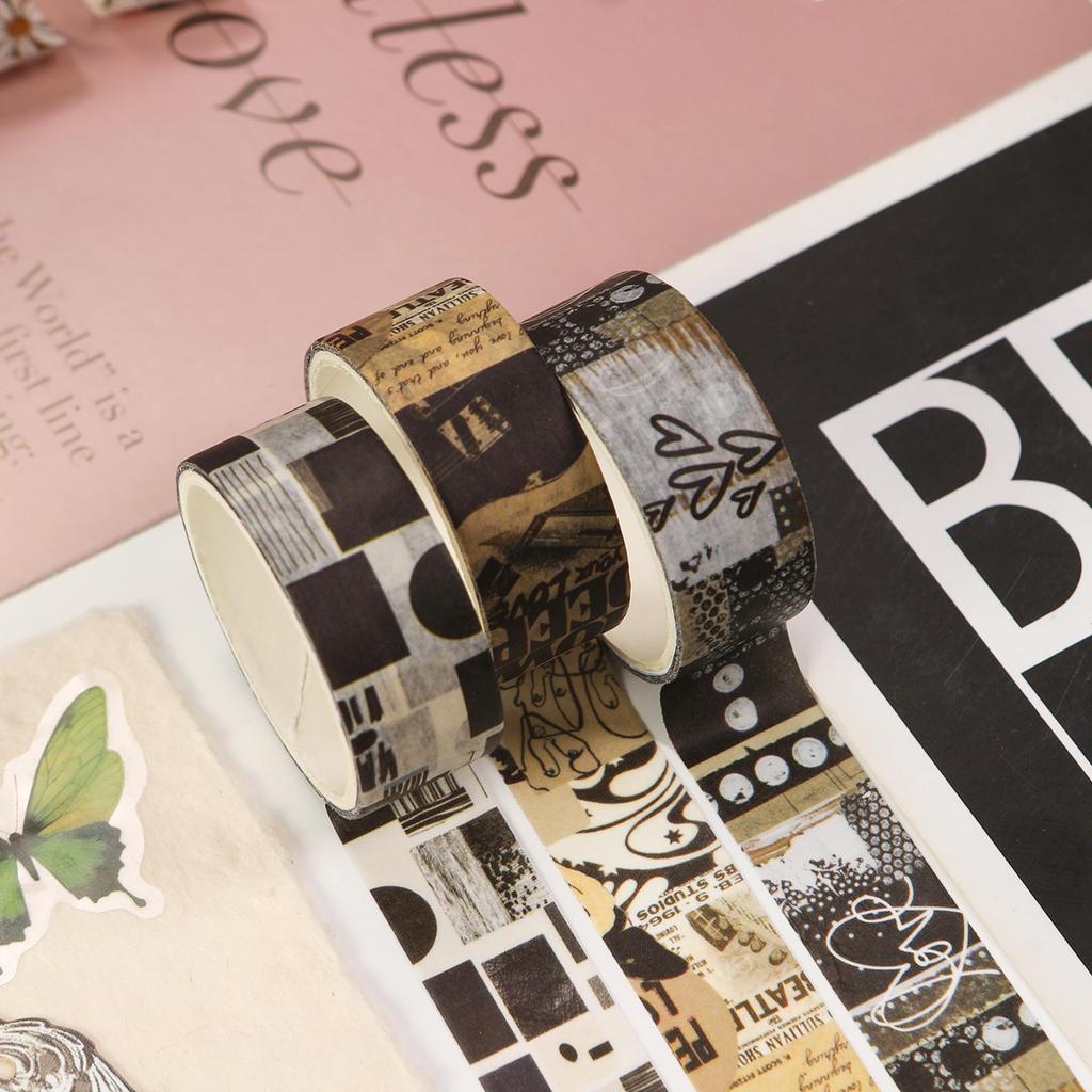 YUBBAEX Masking Washi Tape with Artistic Botanical Retro Style for and Scrapbooks Tape, 12-Roll Set, Patterns, Planners, Decorations, Wrapping,