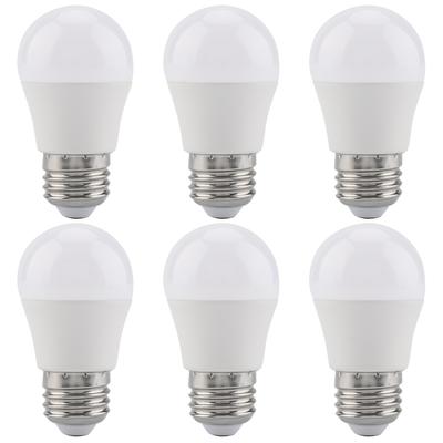 Lot de 6 mini ampoules LED 5 W, blanc chaud, culot E26, G45, accessoire d'éclairage