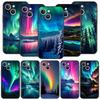 Beautiful Northern Lights Luxury Phone Case For iPhone 13 15 14 12 Mini 11 Pro MAX XR X SE XS 7 8 Plus Silicone Protection Cover