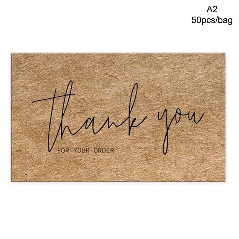 50/100/500ST Tack för din beställning Affärskort Shopping Köp Tack Hälsningskort Uppskattningskort För Små Företag